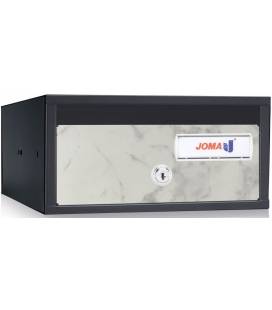 Buzón Joma, Lobby H2435- 82059-cuerpo en acero electrocincado negro y puerta en acero electrocincado Mármol