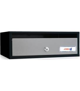 Buzón Joma, Lobby H3425- 82296U-cuerpo en acero electrocincado negro y puerta en acero electrocincado Plata