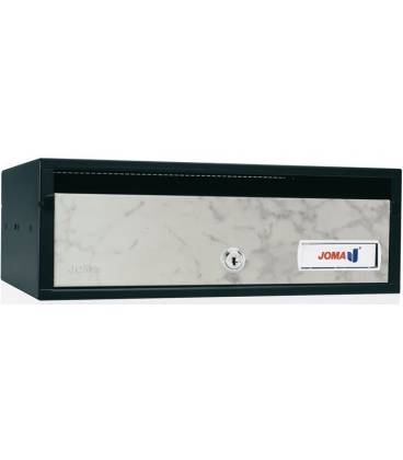 Buzón Joma, Lobby H3425- 82061-cuerpo en acero electrocincado negro y puerta en acero electrocincado Mármol