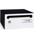 Buzón Hall 20- 03402- cuerpo de acero electrocincado negro y puerta en acero electrocincado blanco