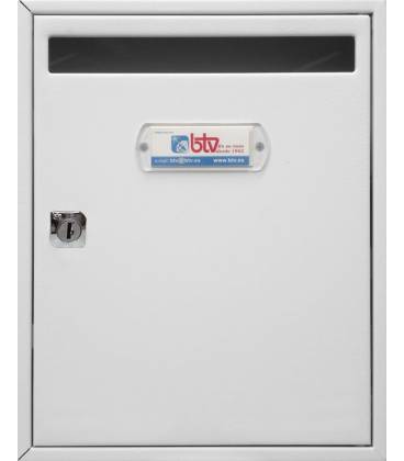 Buzón Btv, Teide 05874- cuerpo y puerta en acero todo blanco