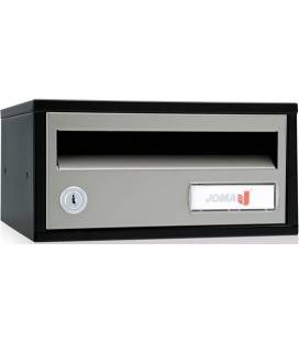 Buzón Joma, Indico h2425- 82338U-cuerpo en acero electrocincado negro y puerta en acero electrocincado Plata