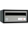 Buzón Joma, Indico h2425- 82338U-cuerpo en acero electrocincado negro y puerta en acero electrocincado Plata