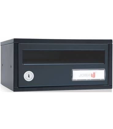 Buzón Joma, Indico h2425- 82339U-cuerpo en acero electrocincado negro y puerta en acero electrocincado Antracita.