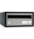 Buzón Joma, Indico h2435- 82323U-cuerpo en acero electrocincado negro y puerta en acero electrocincado Plata