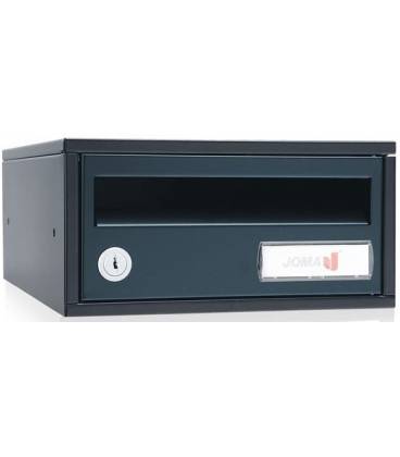 Buzón Joma, Indico h2435- 82324U-cuerpo en acero electrocincado negro y puerta en acero electrocincado Antracita 