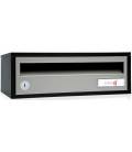 Buzón Joma, Indico h3425- 82308U-cuerpo en acero electrocincado negro y puerta en acero electrocincado Plata