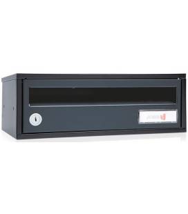 Buzón Joma, Indico h3425- 82310U-cuerpo en acero electrocincado negro y puerta en acero electrocincado Antracita