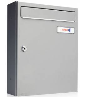 Buzón Kompact V270-81113- cuerpo y puerta en acero electrocincado, color todo Plata, para exterior e interior
