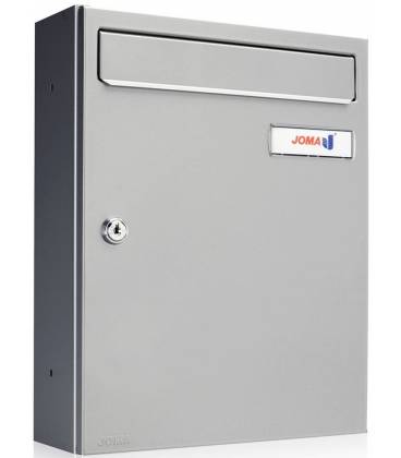 Buzón Kompact V270-81113- cuerpo y puerta en acero electrocincado, color todo Plata, para exterior e interior