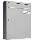 Buzón Kompact V270-81113- cuerpo y puerta en acero electrocincado, color todo Plata, para exterior e interior