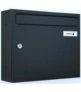 Buzón Kompact V360-81101- cuerpo y puerta en acero electrocincado, color todo Antracita, para exterior e interior