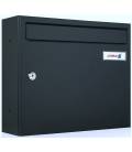 Buzón Kompact V360-81101- cuerpo y puerta en acero electrocincado, color todo Antracita, para exterior e interior