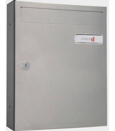 Buzón Joma, kompact Push V270- 83208, cuerpo y puerta de acero electrocincado color todo Plata