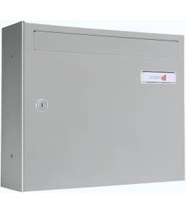 Buzón Joma, kompact Push V360- 83258, cuerpo y puerta de acero electrocincado color todo Plata