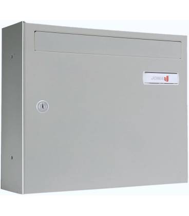 Buzón Joma, kompact Push V360- 83258, cuerpo y puerta de acero electrocincado color todo Plata
