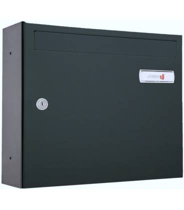 Buzón Joma, kompact Push V360- 83259, cuerpo y puerta de acero electrocincado color Antracita.