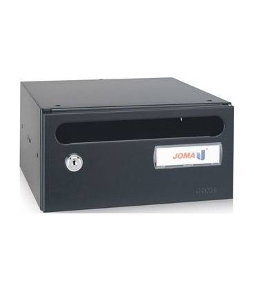 Buzón Hall 20- 03231- cuerpo de acero electrocincado negro y puerta en acero electrocincado negro