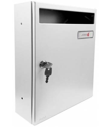 Buzón Joma- Modelo Wall V270- 81126, con cuerpo y puerta en acero electrocincado BLANCO