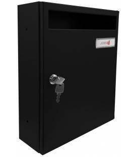 Buzón Joma- Modelo Wall V270- 81127, con cuerpo y puerta en acero electrocincado NEGRO MATE