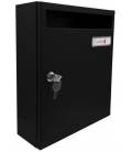Buzón Joma- Modelo Wall V270- 81127, con cuerpo y puerta en acero electrocincado NEGRO MATE