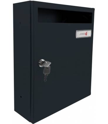 buzón Joma, Modelo Wall V270-81129- cuerpo y puerta de acero electrocincado ANTRACITA