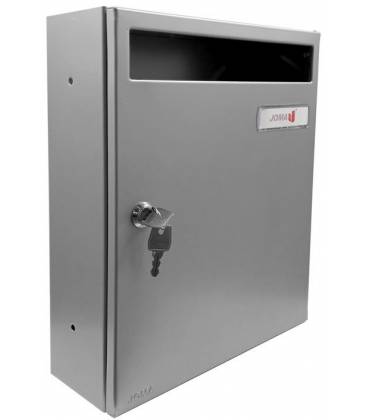 buzón Joma, Modelo Wall V270-81130- cuerpo y puerta en acero electrocincado PINTURA INOX (antihuellas)