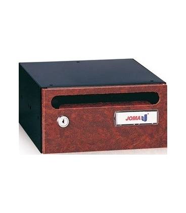 Buzón Hall 20- 03405- cuerpo de acero electrocincado negro y puerta en acero electrocincado raíz