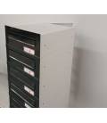 Agrupación de buzones Hall DC Bicolor, (cuerpo y puerta color blanco y panel frontal color negro