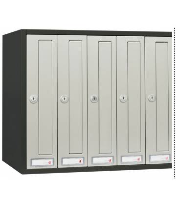 Buzón Cosmos Push 320- 24572-Cuerpo y puerta de acero electrocincado NEGRO / PINTUTA INOX 