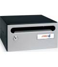 Buzón Hall 20- 03236- cuerpo de acero electrocincado negro y puerta en acero electrocincado Pintura Inox, antihuellas