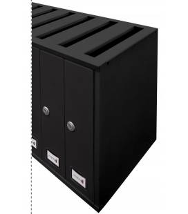 Buzón Joma, Cosmos Top (carga superior)- 71134- Con cuerpo y puerta en acero electrocincado TODO NEGRO