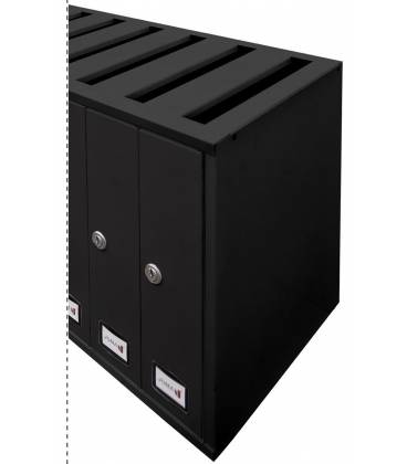 Buzón Joma, Cosmos Top (carga superior)- 71134- Con cuerpo y puerta en acero electrocincado TODO NEGRO