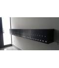 Instalación de Solobuzones, Gijón. 2 Agrup. de 16 buzones Cosmos Top (carga sup.) 71134- Negro, Colgados en la pared