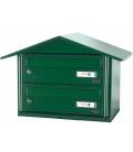 Buzón Joma- BCP 2- 85143- Con cuerpo y puerta en acero electrocincado Verde Foresta, apto para exterior.