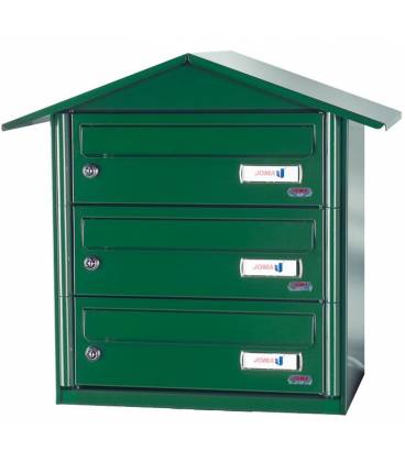 Buzón Joma- BCP 3- 85145- Con cuerpo y puerta en acero electrocincado Verde Foresta, apto para exterior.