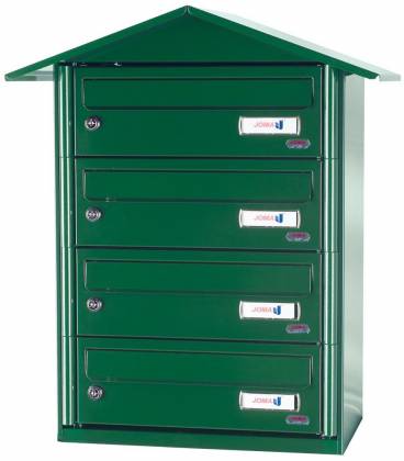 Buzón Joma- BCP 4- 85147- Con cuerpo y puerta en acero electrocincado Verde Foresta, apto para exterior. sin soporte