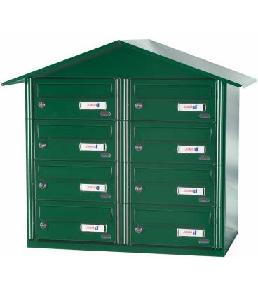 Buzón Joma- BCP 8- 85193- Con cuerpo y puerta en acero electrocincado Verde Foresta, apto para exterior.