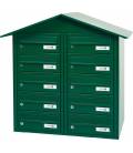 Buzón Joma- BCP 10- 85271- Con cuerpo y puerta en acero electrocincado Verde Foresta, apto para exterior.