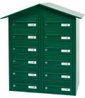 Buzón Joma- BCP 12- 85275- Con cuerpo y puerta en acero electrocincado Verde Foresta, apto para exterior.