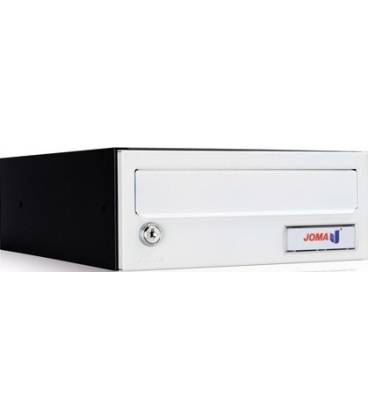 Buzón Kompact H270-81210- cuerpo y puerta en acero electrocincado. Color Negro/Blanco. 