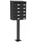 Buzón UDALA 10 - 85108- con cuerpo y puerta en acero electrocincado Gris Antracita