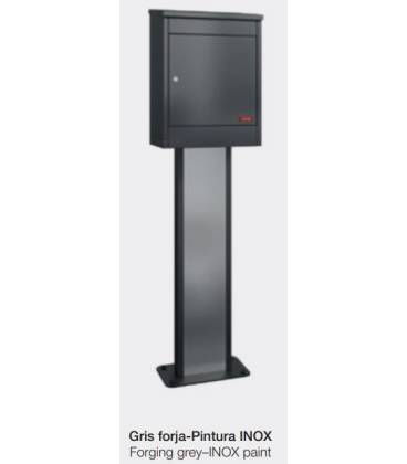 Soporte TOTEM BASIC 1500-19252- ENTERRAR- de acero galvanizado Gris Forja y Pintura Inox