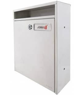 Buzones Joma, EVO 10- 24857- con cuerpo y puerta en acero electrocincado BLANCO-BLANCO, apto para interior.