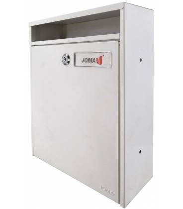 Buzones Joma, EVO 10- 24857- con cuerpo y puerta en acero electrocincado BLANCO-BLANCO, apto para interior.