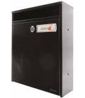 Buzón Joma, EVO 10- 24858- Con cuerpo y puerta en acero electrocincado NEGRO /NEGRO, apto para interior.