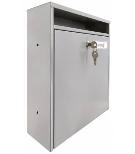 Buzón Joma EVO 10 -24859- Con cuerpo y puerta en acero electrocincado PLATA (antihuellas) apto para el interior