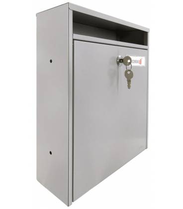 Buzón Joma EVO 10 -24859- Con cuerpo y puerta en acero electrocincado PLATA (antihuellas) apto para el interior