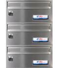 Buzón BTV, BARAJAS -36727- Con cuerpo de acero pintado Negro y puerta de acero inoxidable Inox Mate G3, para interior