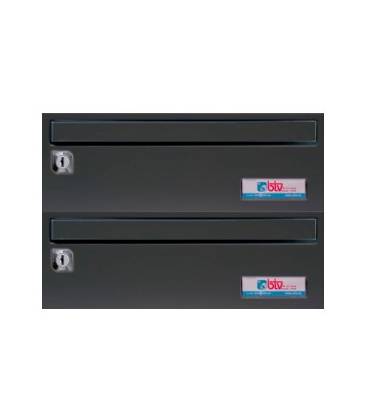 Buzones btv Barajas 26720, cuerpo negro pintado y puerta de acero Negro G2, apto para el interior